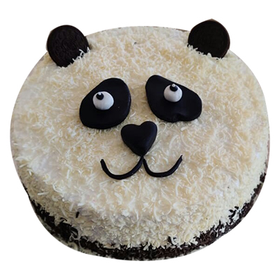 "Designer Round shape Panda Cake -1.5 Kg - Click here to View more details about this Product